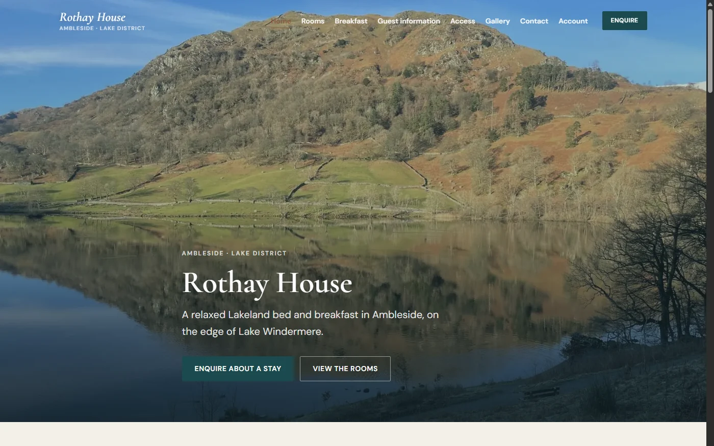 Homepage of Rothay House